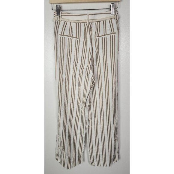 Massimo Dutti Women's Sz. 4 Stripe High Rise Trousers NWT - Picture 6 of 9
